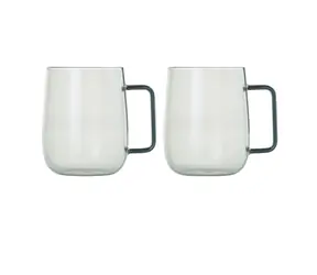 ADHOC YUNA Becherset, dunkles Glas / 560 ml / Borosilikatglas