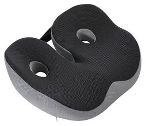 Powerton ERGO VARIUS schwarz-grau / Sitzkissen / verstellbare Breite / Memory-Schaum