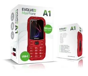 Evolveo MaxPhone A1 rot / Tastenhandy / 2,4" / Dual-SIM / Bluetooth / USB-C