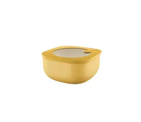 Guzzini Eco Store & More gelb / Flacher Lebensmittelbehälter / 975 ml / 16 x 16 x 7,8 cm