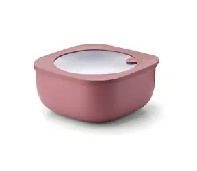 GUZZINI Lebensmittelbehälter ECO STORE&MORE rot / Niedriges Quadrat / 1900 ml
