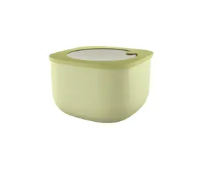 Guzzini Eco Store & More grüner Lebensmittelbehälter / tief / 2,8 l / Biokunststoff / luftdichter Deckel