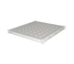 Lanberg Ausziehbare Rack-Ablage 500 mm grau / Rack-Ablage / 19" / 1 HE / Tragfähigkeit 35 kg / 4-Punkt-Befestigung