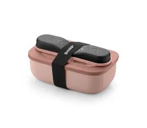 Guzzini STORE&GO pink / Lebensmittelbehälter / mit Reisebesteck / Kunststoff