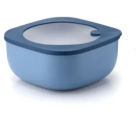 Guzzini ECO STORE&MORE Lebensmittelbehälter blau / Lebensmittelbehälter / 1900 ml / niedrig, quadratisch / stapelbar
