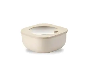 Guzzini ECO STORE&MORE Lebensmittelbehälter weiß / Lebensmittelbehälter / 975 ml / niedrig, quadratisch / stapelbar