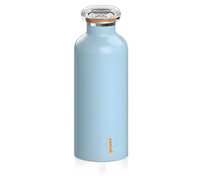 Guzzini Energy 500 ml, hellblau / Thermosflasche / Edelstahl / hält Getränke 12 Stunden heiß, 24 Stunden kalt