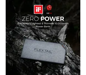 Flextail Zero Power 10000C schwarz / Powerbank / 10000 mAh / 2x USB-C / 22,5 W