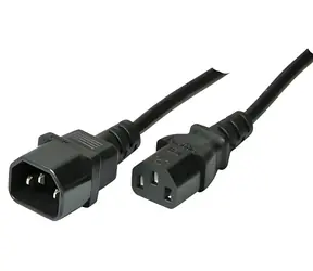 SCONN Verlängerungskabel C13-C14 / Verlängerungskabel / VDE / 1 m / 3x 0,75 mm
