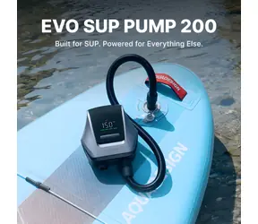 Flextail Evo SUP-Pumpe 200, dunkelgrau / Tragbare Luftpumpe / Druck 45 PSI / Fördermenge 450 l/min