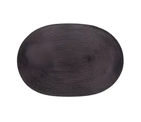 Continenta Ovales Platzset, Anthrazit / Platzset / Synthetikfasern / 45 x 31 cm