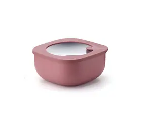 Guzzini ECO STORE&MORE Lebensmittelbehälter rot / Lebensmittelbehälter / 975 ml / niedrig, quadratisch / stapelbar