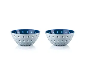 Guzzini LE MURRINE blau, weiß / Schale / 2er-Set / 12,5 cm / Acryl