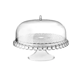Guzzini TIFFANY, durchscheinend weiß / Tortenständer mit Deckel / Acryl / Durchmesser 36 cm / Höhe 28 cm