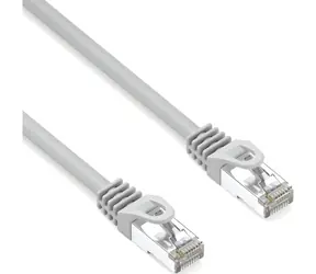 Logo LAN-Kabel S/FTP Cat 6a 1m grau / Patchkabel / 2x RJ45 / 10 Gbit/s / PVC