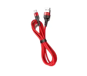 USAMS SJ312 U26 rot / Kabel / Micro-USB / geflochten / 2A / 1 m