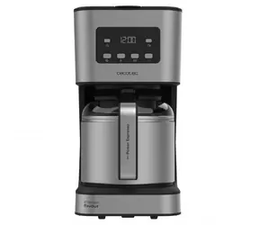 Cecotec Coffee 66 Drop & Thermo Time Edelstahl-Schwarz / Kaffeefilterhalter / 950 W / 1,2 l / 10 Tassen / Thermoskanne