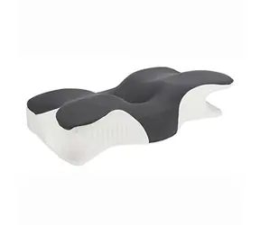 Powerton Ergonomisches Kissen ERGO NUVIA grau / PU-Schaum / abnehmbarer Bezug / 615 x 340 x 130 mm