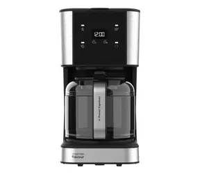 Cecotec Coffee 66 Drop & Touch Edelstahl-Schwarz / Kaffeefilterhalter / Touchpanel / 950 W / 12 Tassen
