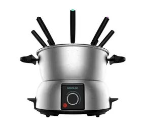 Cecotec Elektrisches Gourmet-Fondue / Elektrisches Fondue / Edelstahl / 1000 W / für 8 Personen