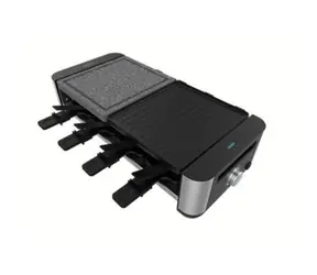 Cecotec Käse- und Grillgerät 16000 Inox Mixgrill / Raclettegrill / 1400 W / für 8 Personen / 8 Mulden