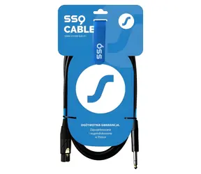 SSQ XLRJS1 schwarz / Audiokabel / XLR (F) - Klinkenstecker 6,3 mm (M) / 1 m
