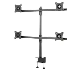 EDBAK SV07 / Tischhalterung für 4 Monitore / 15-30" / Tragkraft 40 kg / VESA 75x75-100x100