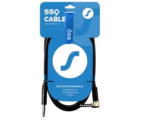SSQ JMPJMK2 schwarz / Audiokabel / Mono-Klinkenstecker auf Mono-Klinkenstecker / abgewinkelt 90° / 2 m
