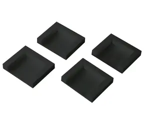 Xavax Befestigungsplatten zur Montage des Trockners auf der Waschmaschine / Befestigungsplatten / 4 Stück / schwarz