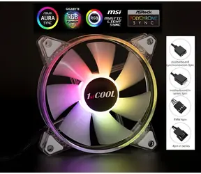 1stCool AURA EVO Kristalllüfter / 120 mm / ARGB / 1200 U/min