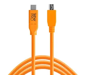 Tether Tools USB-C - Mini-USB-B 5-Pin orange / Kabel / USB 2.0 / 4,6 m