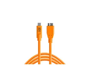 Tether Tools USB-C-auf-USB-3.0-Micro-B-Kabel, orange / Kabel / 4,6 m