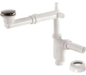 Zubehör Siphon LOCO Teleskop-Siphon / Siphon / Platzsparend / Aufhängung 180-280 mm / Fi 32 / Direktanschluss