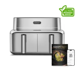 Cosori Iconic Dual Edelstahl-Heißluftfritteuse / 2700 W / 8,6 l / Keramik