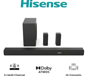 Hisense AX5100Q Schwarz / Soundbar / 5.1 / 580 W / Dolby Atmos / DTS:X / Bluetooth 5.3