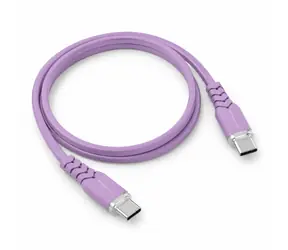 Powerton Energy PASTEL EDITION lila / Kabel / USB-C - USB-C / 60 W / PD / 1 m / Silikon