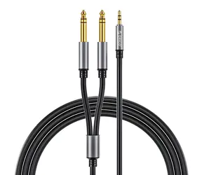 Orico AX2N schwarz / Audiokabel / 3,5-mm-Klinkenstecker - 2x 6,5-mm-Klinkenstecker / 1 m