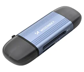 Wozinsky WCR-5G grau / Speicherkartenleser / SD, microSD / USB-A 3.0, USB-C 3.0 / Aluminiumgehäuse