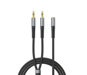 Orico AX1 schwarz / Adapter / 3,5-mm-Klinkenstecker / Kopfhörer und Mikrofon / 0,5 m