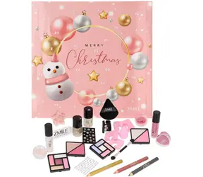 ZMILE COSMETICS Adventskalender Schneemann (quadratisch) / Kosmetik für Mädchen / 24-teilig / ab 3 Jahren
