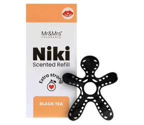 Mr&Mrs Duft Niki Schwarzer Tee / Nachfüllpackung für Auto-Lufterfrischer / Duft hält 1-2 Monate