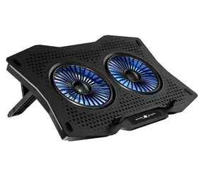 White Shark GCP-4 ICE GUARD schwarz / Laptop-Kühlpad / 17,3" / 2 Lüfter / USB-Hub / 7 Neigungspositionen