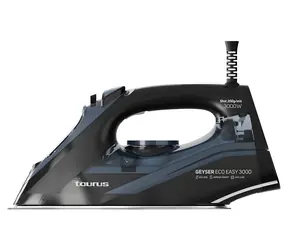 Taurus Geyser Eco Easy 3000 schwarz / Dampfbügeleisen / 3000 W / Keramiksohle / Dampfstoß 200 g/min