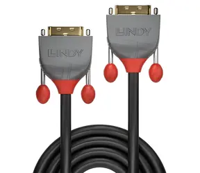 Lindy Anthra Line schwarz / Kabel DVI-D Dual Link / 7,5 m / 2560 x 1600 px