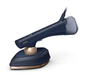 Philips OneTurn GC215/20 dunkelblau / Dampfbügeleisen / SteamGlide PLUS / 1800 W / 45 g/min / 200+300 ml