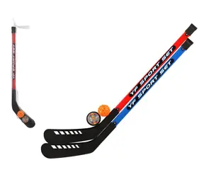 TEDDIES Hockeyschläger-Set mit Ball und Puck / Kinderset / 2 Schläger, 92 cm / Kunststoff / Im Netz / Ab 3 Jahren
