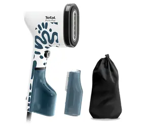 TEFAL Pure POP Home & Travel DT2040E1 weiß-blau / Dampfglätter / 1300 W / 20 g/min / 120 ml + 70 ml