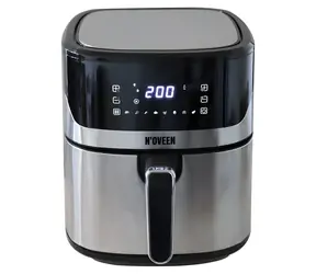 Noveen AF550 schwarz / Heißluftfritteuse / 6,5 l / 1600 W / 8 Programme