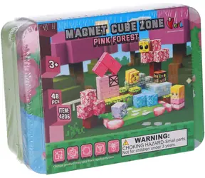 WIKY Magnet Cube Zone Bauset - Rosa Wald / 48 Teile / Kunststoff / ab 3 Jahren