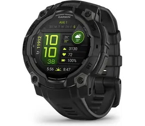 Garmin Instinct 3 AMOLED 45 mm schwarz mit schwarzem Armband / Smartwatch / GPS / BT / tägliches Aktivitätstracking / 10 ATM